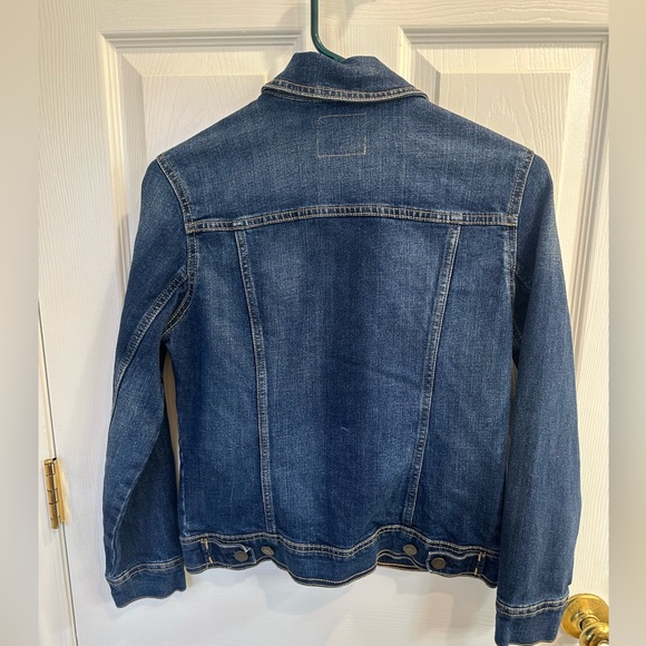 Old Navy Cropped Denim Dark Wash Denim Jean Jacket Size SP - Picture 2 of 7